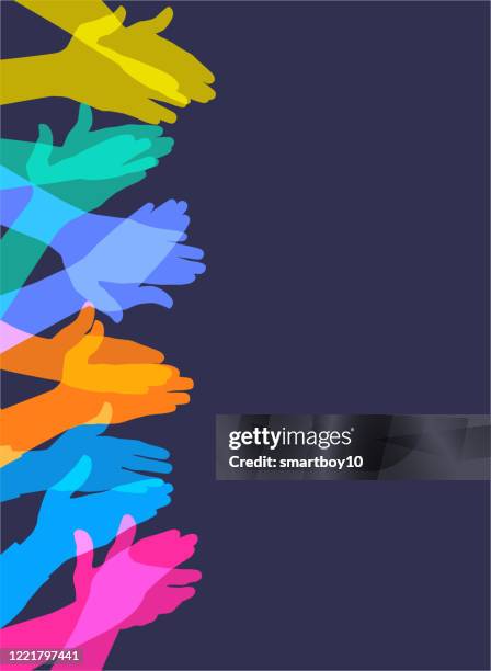 hands clapping - thank you essential workers stock illustrations