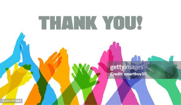 hands clapping - gratitude symbol stock illustrations