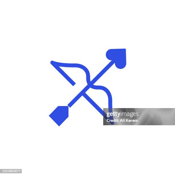 cupids arrow icon - cupid stock illustrations