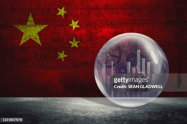 china financial bubble - cinese foto e immagini stock