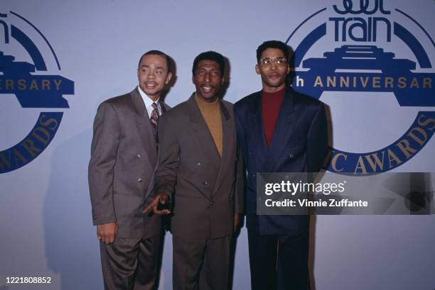 American R&B group After 7 attend the 1991 Soul Train Music Awards, held at the Shrine Auditorium in Los Angeles, California, 12th March 1991.