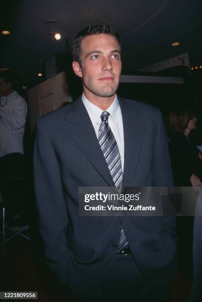 American actor Ben Affleck attends the premiere of 'Good Will Hunting' at the Mann Bruin Theatre in Los Angeles, California, 2nd December 1997.