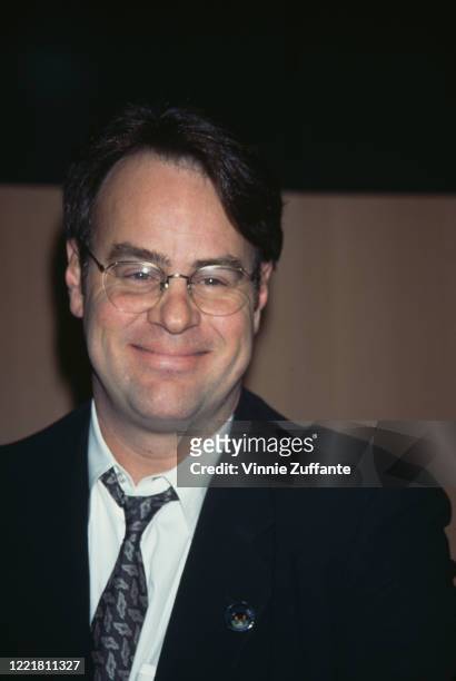 Canadian actor and comedian Dan Aykroyd attends the 1997 National Association of Television Programming Executives convention, held at the Ernest N...