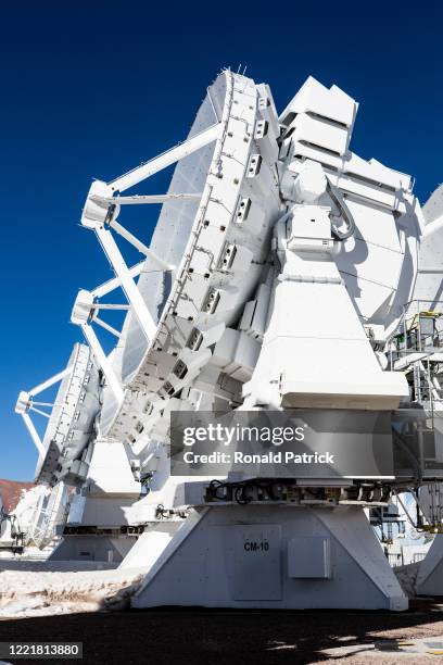 Radio telescope antennas at the Atacama Large Millimeter/submillimeter Array , on July 11, 2013 at the Chajnantor Plateau, Chile. The Atacama Large...