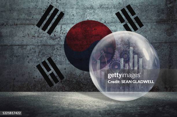 south korean financial bubble - korea exchange bank stock pictures, royalty-free photos & images