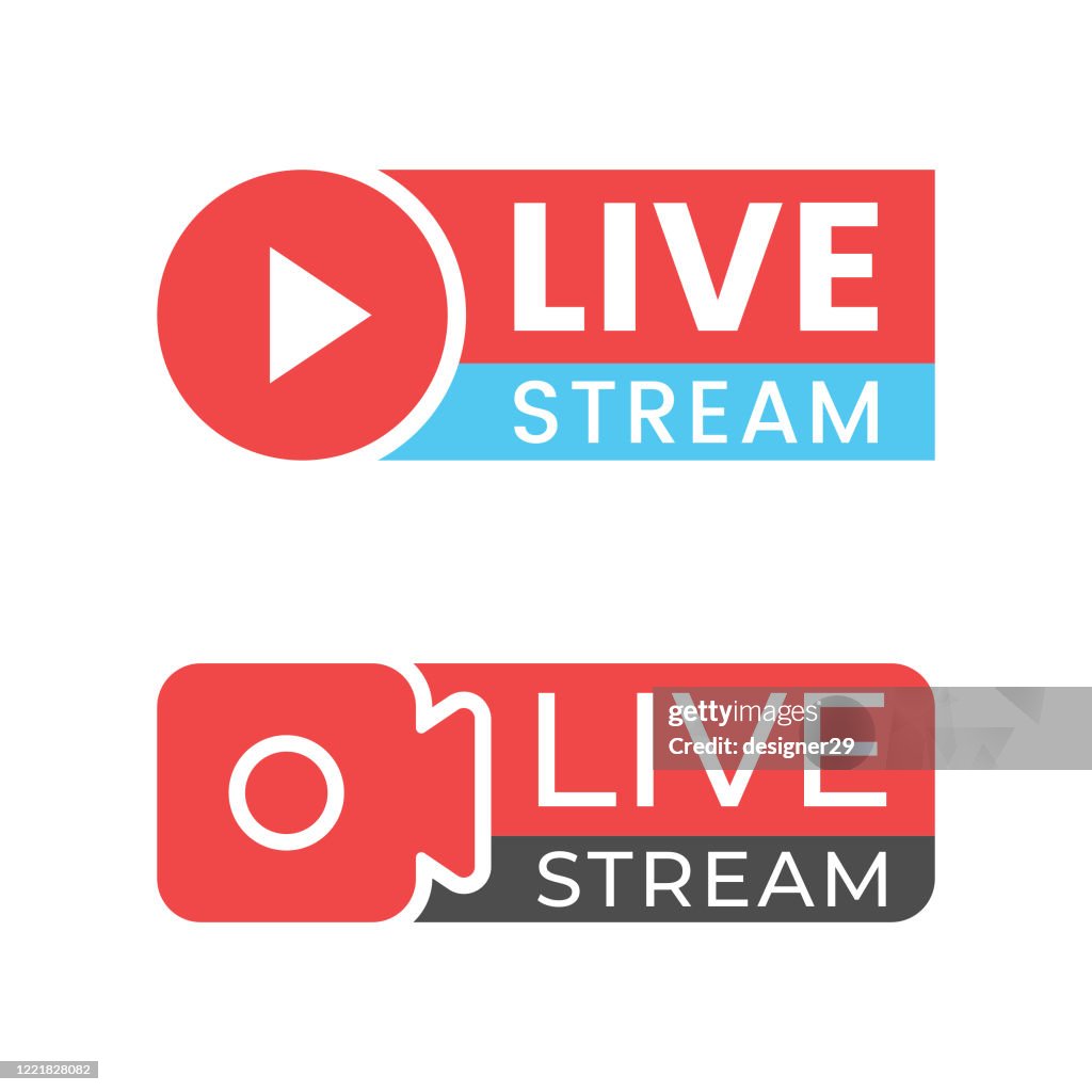 Live Stream Icon Vector Design.