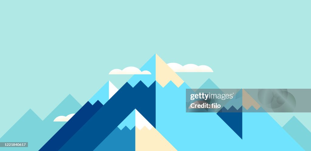 Contexte moderne de paysage de montagne