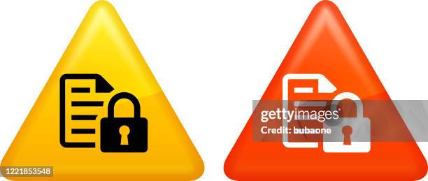 protected digital document with lock icon - computer lock white background stock illustrations