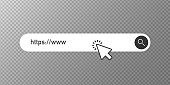 Search bar vector element, search boxes ui template on transparent background. Vector