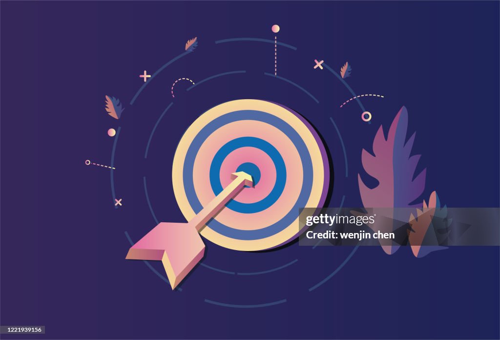 Clear Target Image Arrows And Targets Clear Working Goals High-Res Vector Graphic - Getty ...