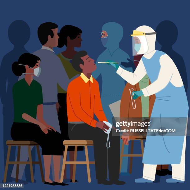 virus testing - middle eastern ethnicity stock illustrations