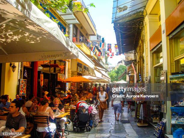 plaka district in athens, greece - plaka stock pictures, royalty-free photos & images