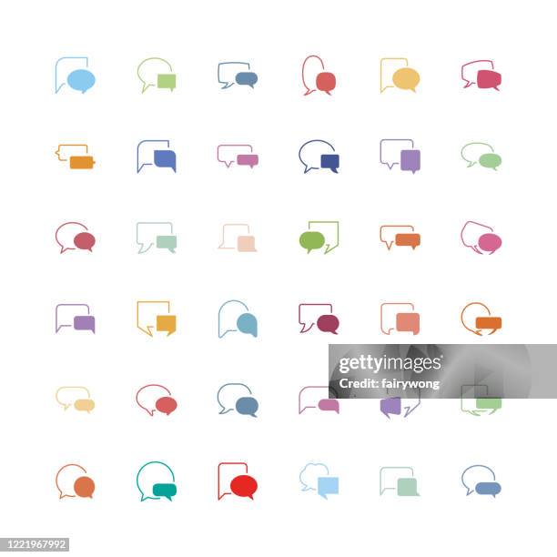 speech bubble icons - rough hands stock illustrations