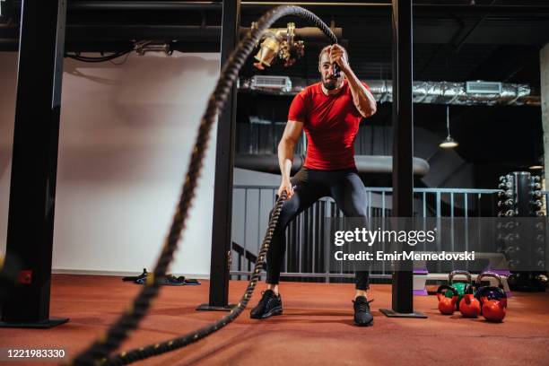 Chair Battle Rope 1,695 Battle Rope Gym Stock Photos, High-Res Pictures, and Images ...