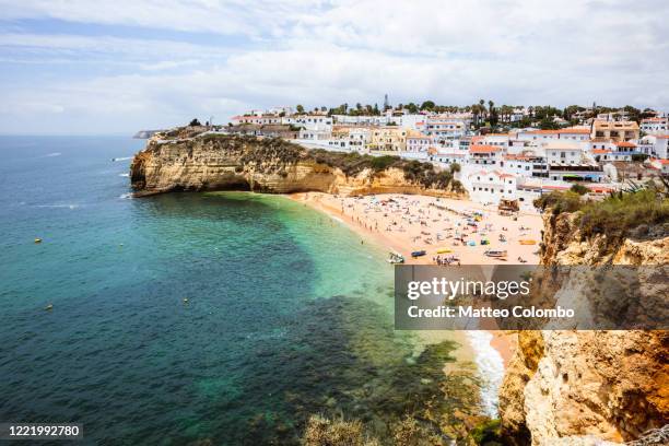 carvoeiro, faro, algarve, portugal - distrito de faro portugal imagens e fotografias de stock