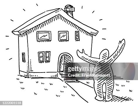 Human Figure Welcomes New Home Drawing High-Res Vector Graphic - Getty  Images