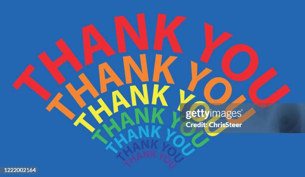 thank you rainbow - nhs stock illustrations