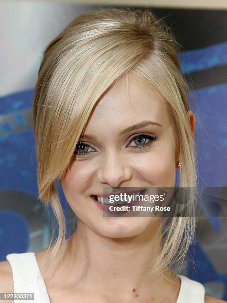 Actress Sara Paxton visits YoungHollywood.com to promote "Shark Night 3D" at the Young Hollywood Studio on August 23, 2011 in Los Angeles, California.