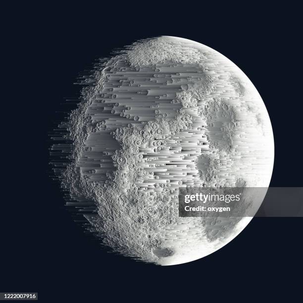 Moon Distressing Background Abstract Space Moon Distorted Glitch Texture Black Background High-Res ...