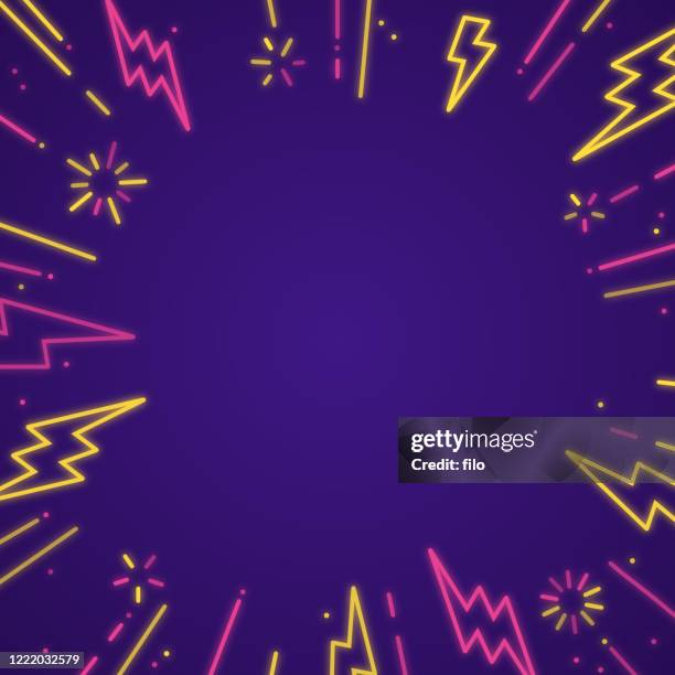 stockillustraties, clipart, cartoons en iconen met achtergrond bliksemexplosie - fluorescerend