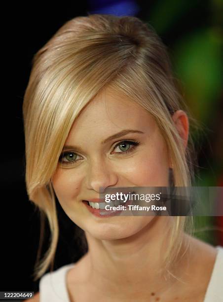 Actress Sara Paxton visits YoungHollywood.com to promote "Shark Night 3D" at the Young Hollywood Studio on August 23, 2011 in Los Angeles, California.