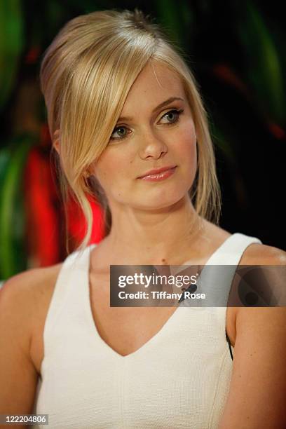 Actress Sara Paxton visits YoungHollywood.com to promote "Shark Night 3D" at the Young Hollywood Studio on August 23, 2011 in Los Angeles, California.