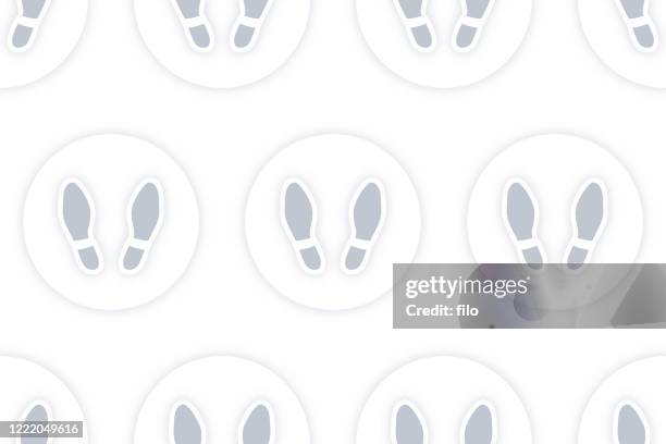 social distancing seamless footprint background - ballroom dancing vector stock illustrations