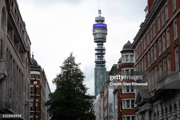 The BT tower displays a Happy Birthday message to Colonel Tom Moore, who turned 100 today on April 30, 2020 in London, England. British Prime...