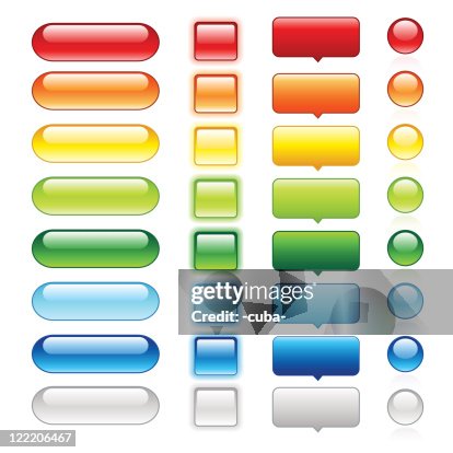 Colored glossy web buttons | Set 1 Colored glossy web buttons | Set 1