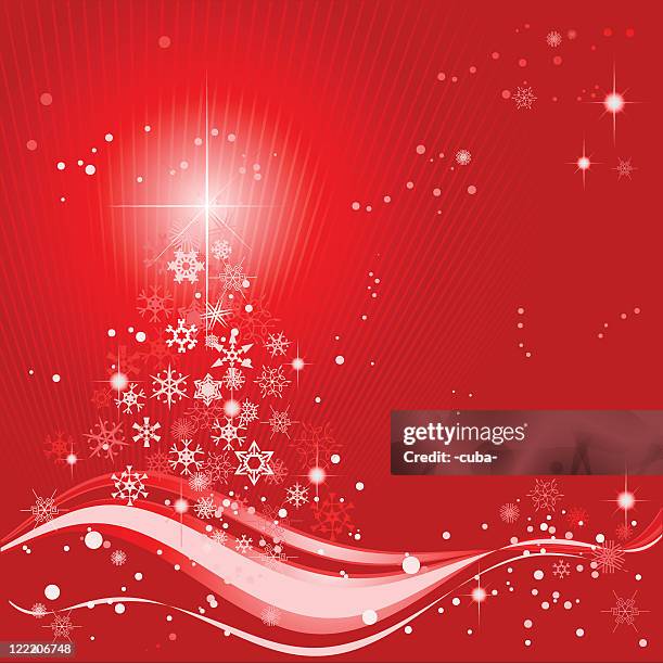 stockillustraties, clipart, cartoons en iconen met christmas abstract background - christmas tree