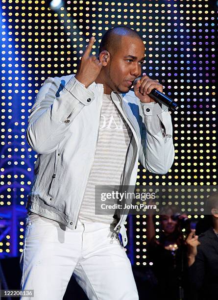 Anthony 'Romeo' Santos of Aventura performs at Hard Rock Live! in the Seminole Hard Rock Hotel & Casino on July 6, 2010 in Hollywood, Florida.