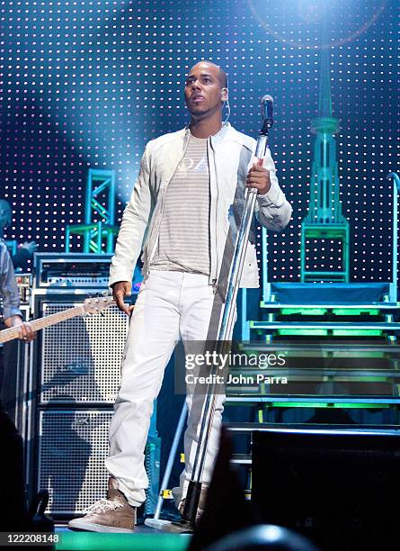 Anthony 'Romeo' Santos of Aventura performs at Hard Rock Live! in the Seminole Hard Rock Hotel & Casino on July 6, 2010 in Hollywood, Florida.