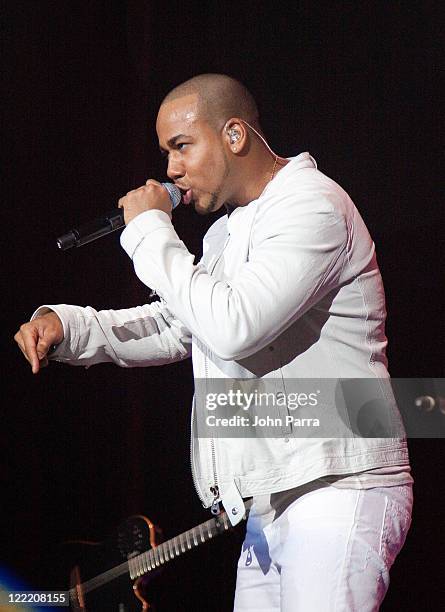 Anthony 'Romeo' Santos of Aventura performs at Hard Rock Live! in the Seminole Hard Rock Hotel & Casino on July 6, 2010 in Hollywood, Florida.