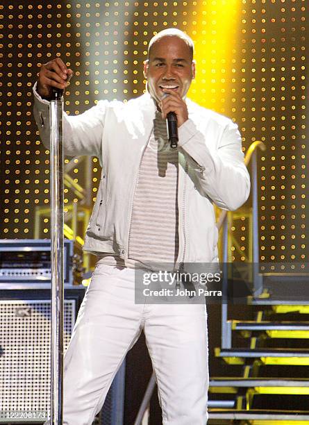 Anthony 'Romeo' Santos of Aventura performs at Hard Rock Live! in the Seminole Hard Rock Hotel & Casino on July 6, 2010 in Hollywood, Florida.