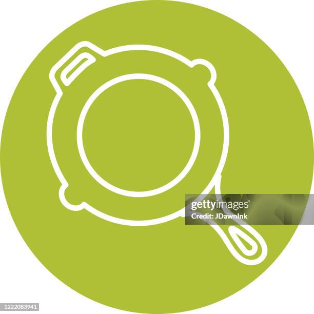 Cooking Method Or Recipe Cast Iron Pan High-Res Vector Graphic - Getty ...