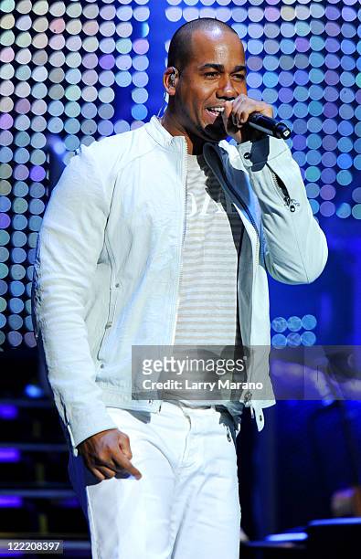 Anthony Santos of Aventura performs at Hard Rock Live! in the Seminole Hard Rock Hotel & Casino on July 6, 2010 in Hollywood, Florida.