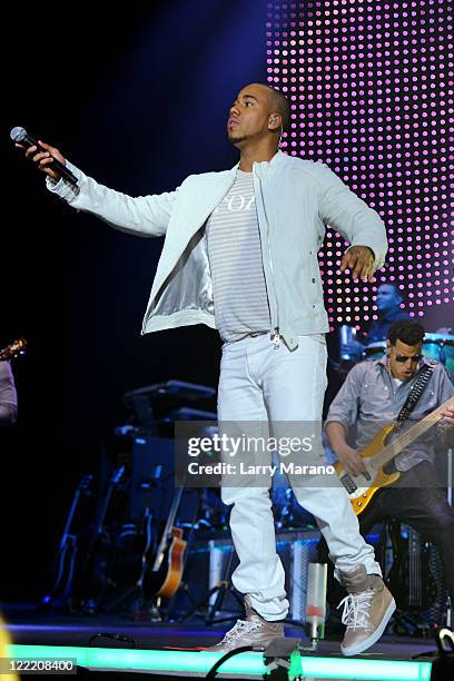 Anthony Santos of Aventura performs at Hard Rock Live! in the Seminole Hard Rock Hotel & Casino on July 6, 2010 in Hollywood, Florida.