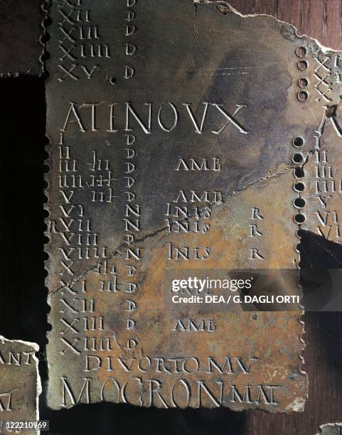 Gallic-Roman Art - Late 1st-early 2nd century - Gallic lunar calendar - Each month bears the sign "Antenoux".