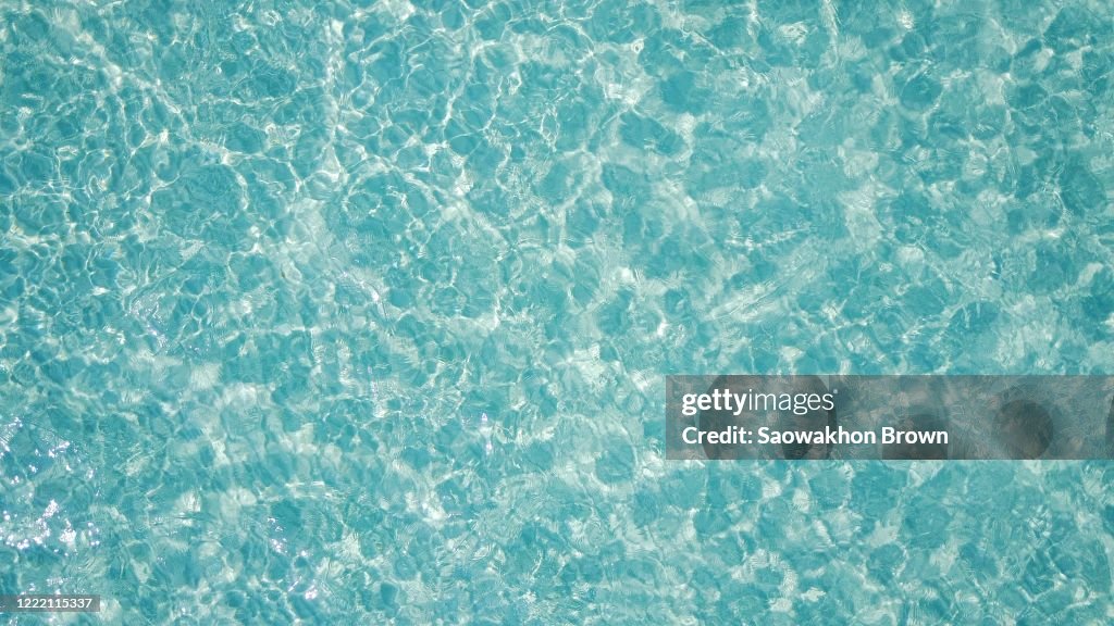 Crystal clear water of ocean surface background