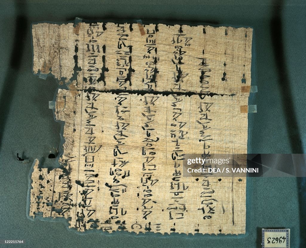 Hieritc Script Language Egyptian civilization. Hieratic script on papyrus. News Photo - Getty ...