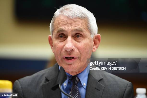 Director of the National Institute for Allergy and Infectious Diseases Dr. Anthony Fauci testifies before the US Senate Health, Education, Labor, and...