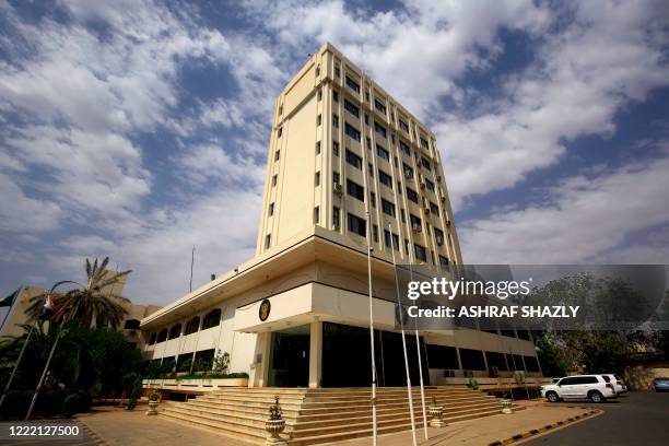 The Ministry of Foreign Affairs building is pictured in the Sudanese capital Khartoum, on June 23, 2020. - Sudan is close to finalising a deal with...