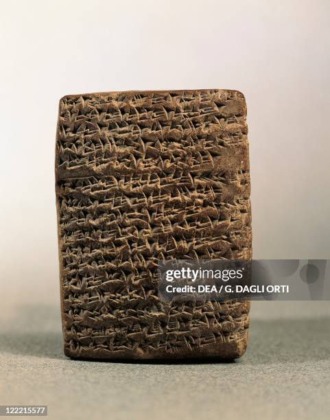 Egypt, Amarna, Tablet with cuneiform characters, quoting the name of the Palestinian site of Lachish.