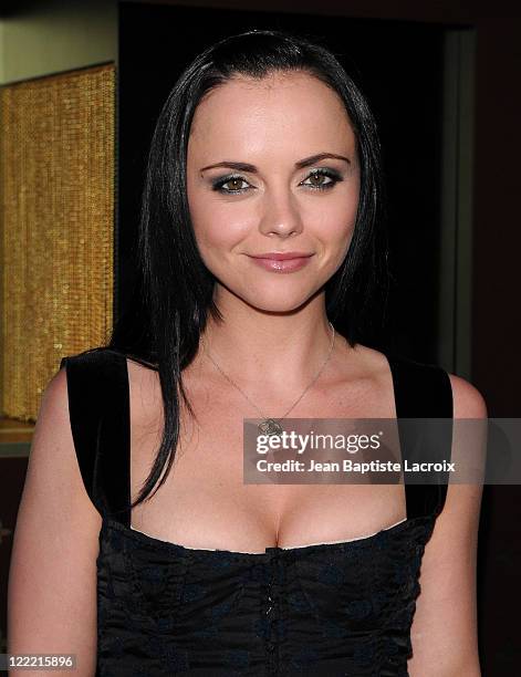 Christina Ricci arrives at a cocktail party at the Louis Vuitton store on Rodeo Drive on July 13, 2010 in Beverly Hills, California.