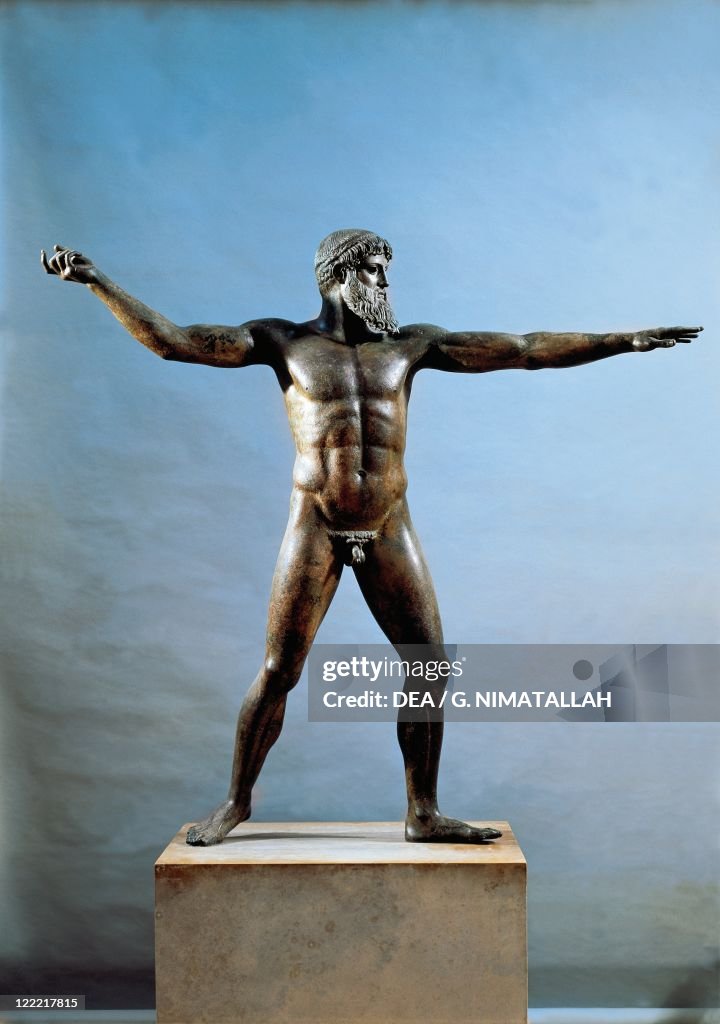 Bronze statue of Zeus or Poseidon known as Artemision Bronze, from Cape Artemision, Greece