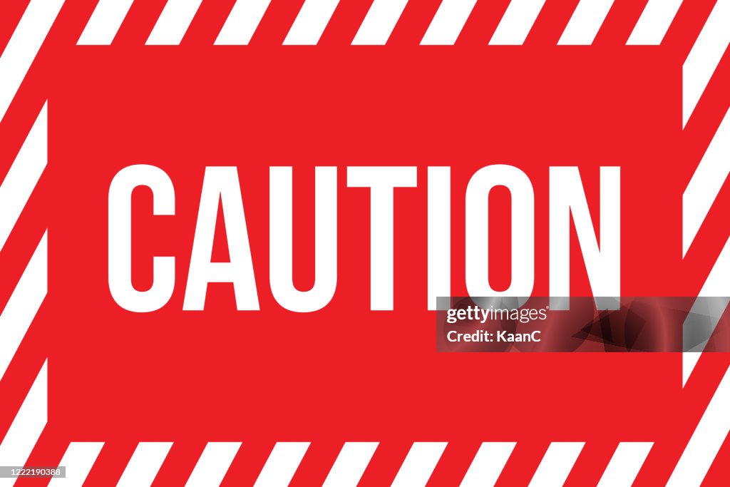 Warning In A Red Sign Vector Illustration High-Res Vector Graphic ...