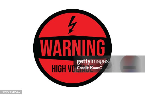 Warning In A Red Sign Vector Illustration High-Res Vector Graphic ...
