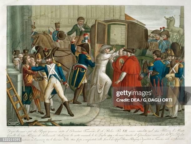 Italy, Napoleonic wars, arrest and deportation of Pope Pius VII on July 16, 1809.