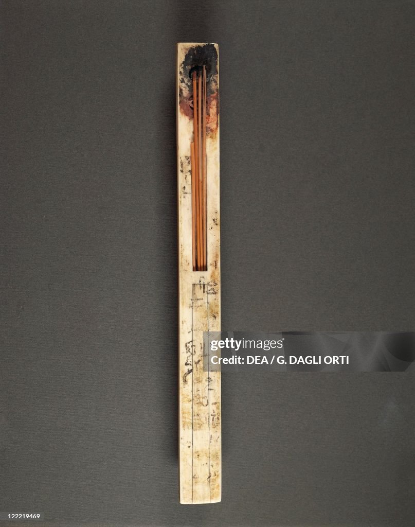 Scribal Egyptian civilization. Scribe tools. Ivory scribal palette. News Photo ...