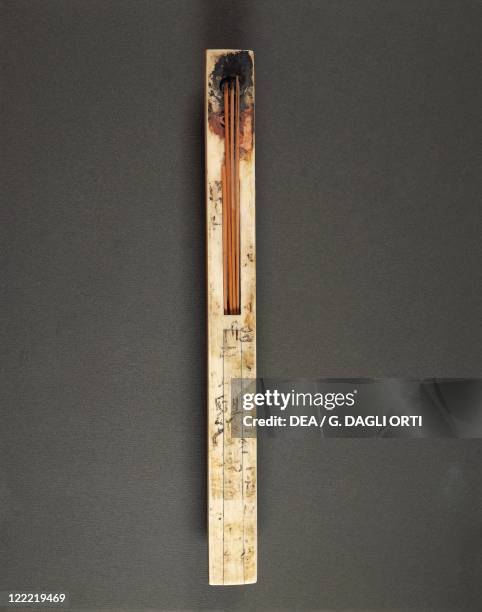 Egyptian civilization. Scribe tools. Ivory scribal palette. News Photo ...